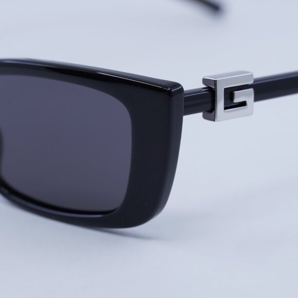 ?️ New Gucci GG1681S 001 Sunglasses - Shiny Black Frame, Solid Grey Lens…
